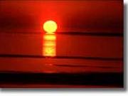 サロマ湖の夕陽