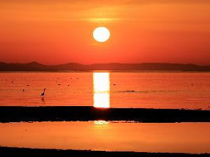 サロマ湖の夕日絶景スポット　キムアネップ岬