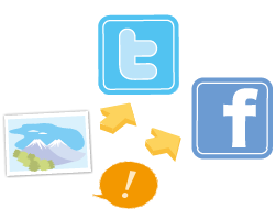 Twitter,Facebookへの通知